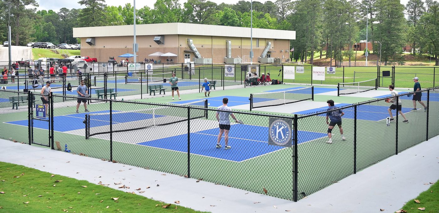 Players competing in the Kiwanis Pickleball Classic